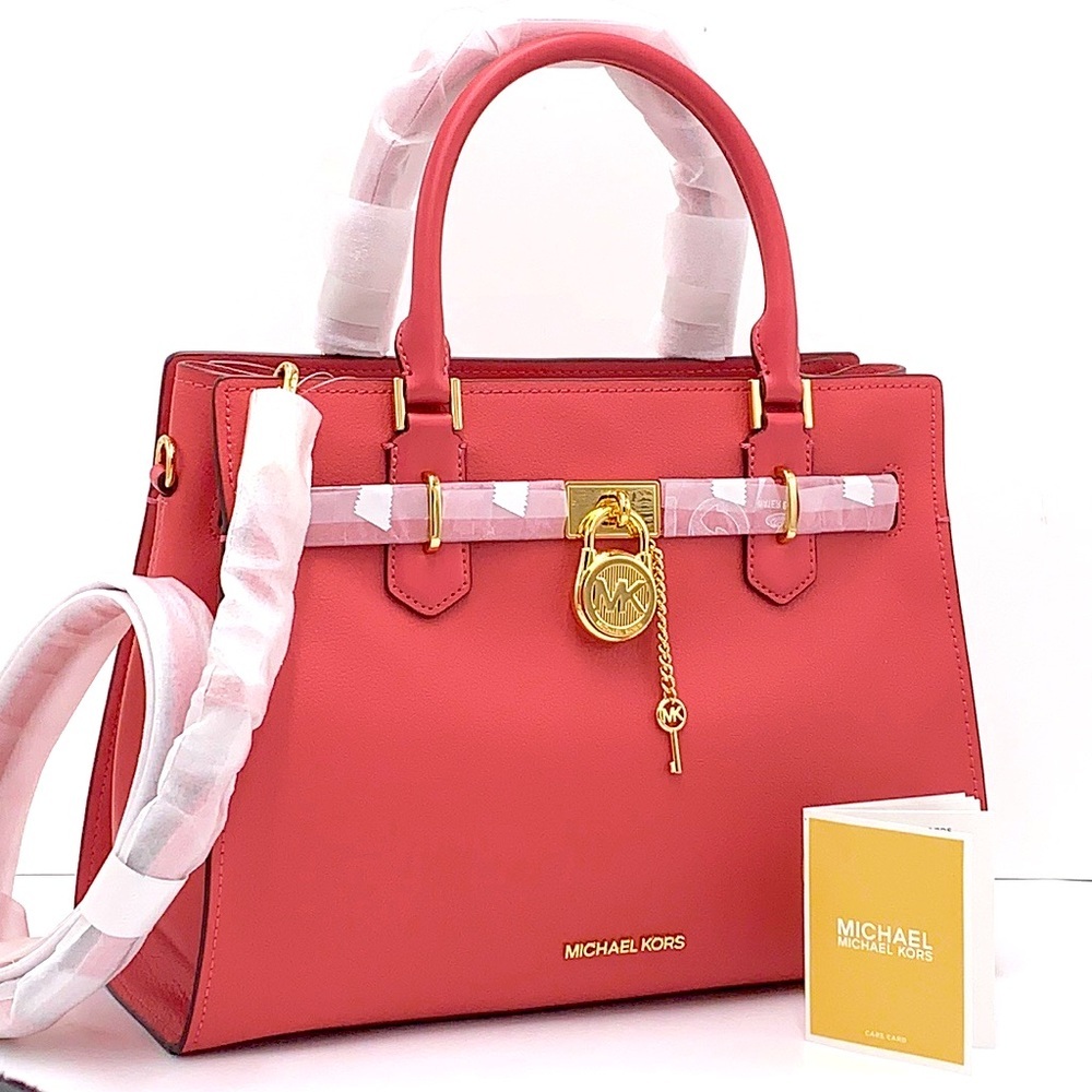 Michael Kors Hamilton Medium Leather Satchel NWT